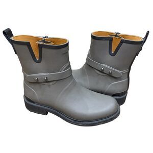 Rag & Bone Women’s Moto Rain Boots – Smoke Gray – Size 39